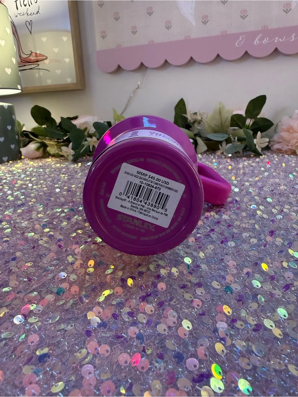 NWT Stanley 40 oz Quencher H2.0
FlowState Tumbler in "Punch
Shimmer" ✨🩷 - Picture 7 of 9